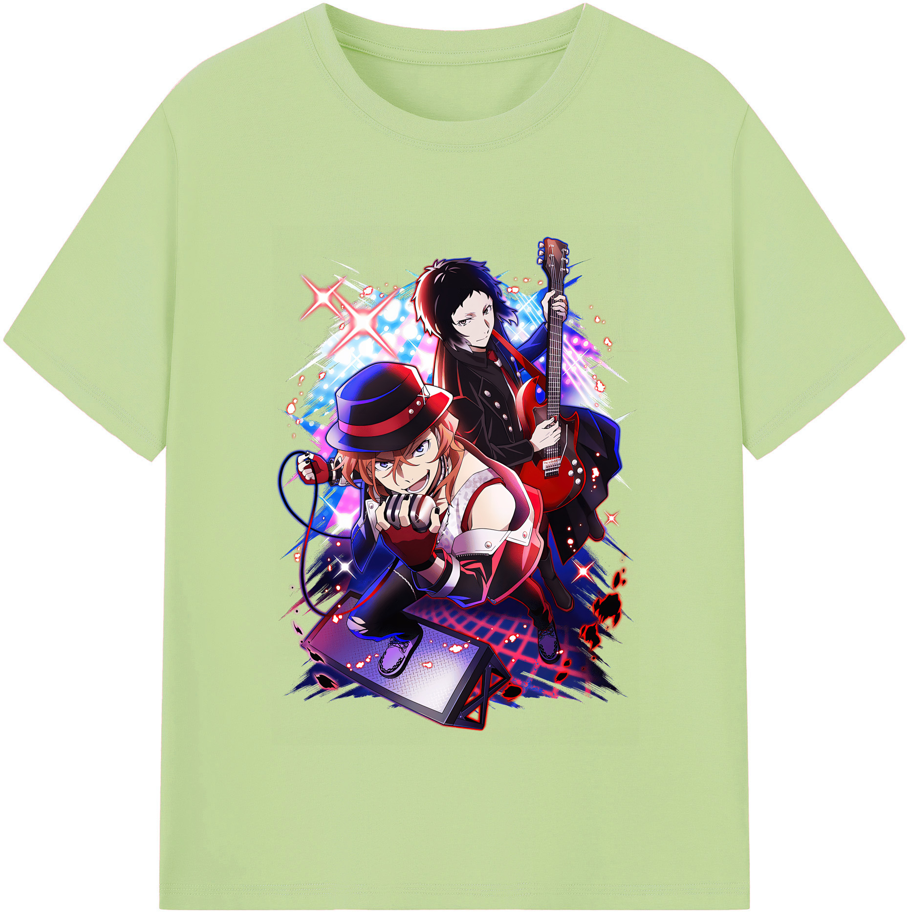 （画像用） 文豪ストレイドッグス Bungo Stray Dogs 綿100％半袖Tシャツ（フロントプリント）